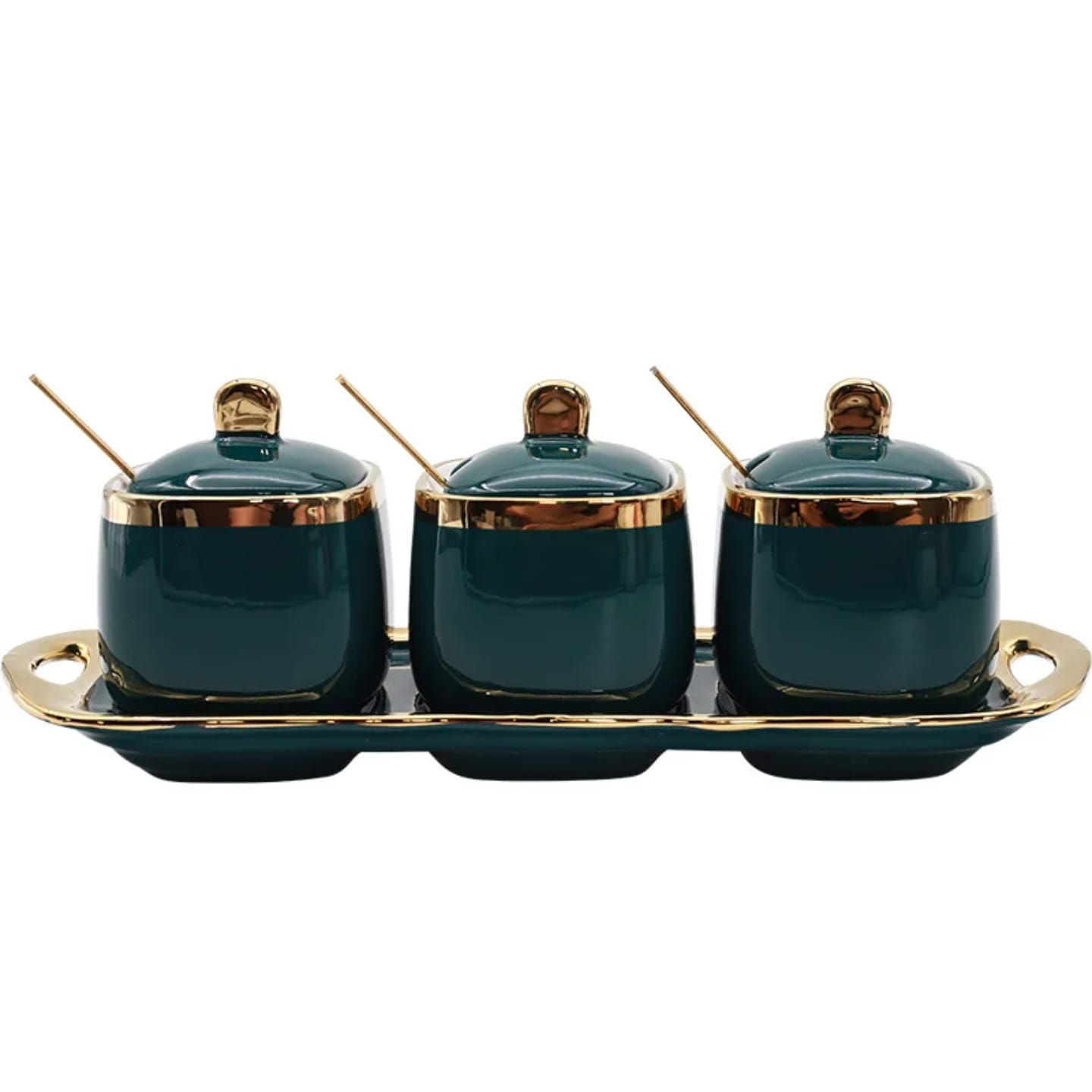 Square Sugar and Spice Set. 