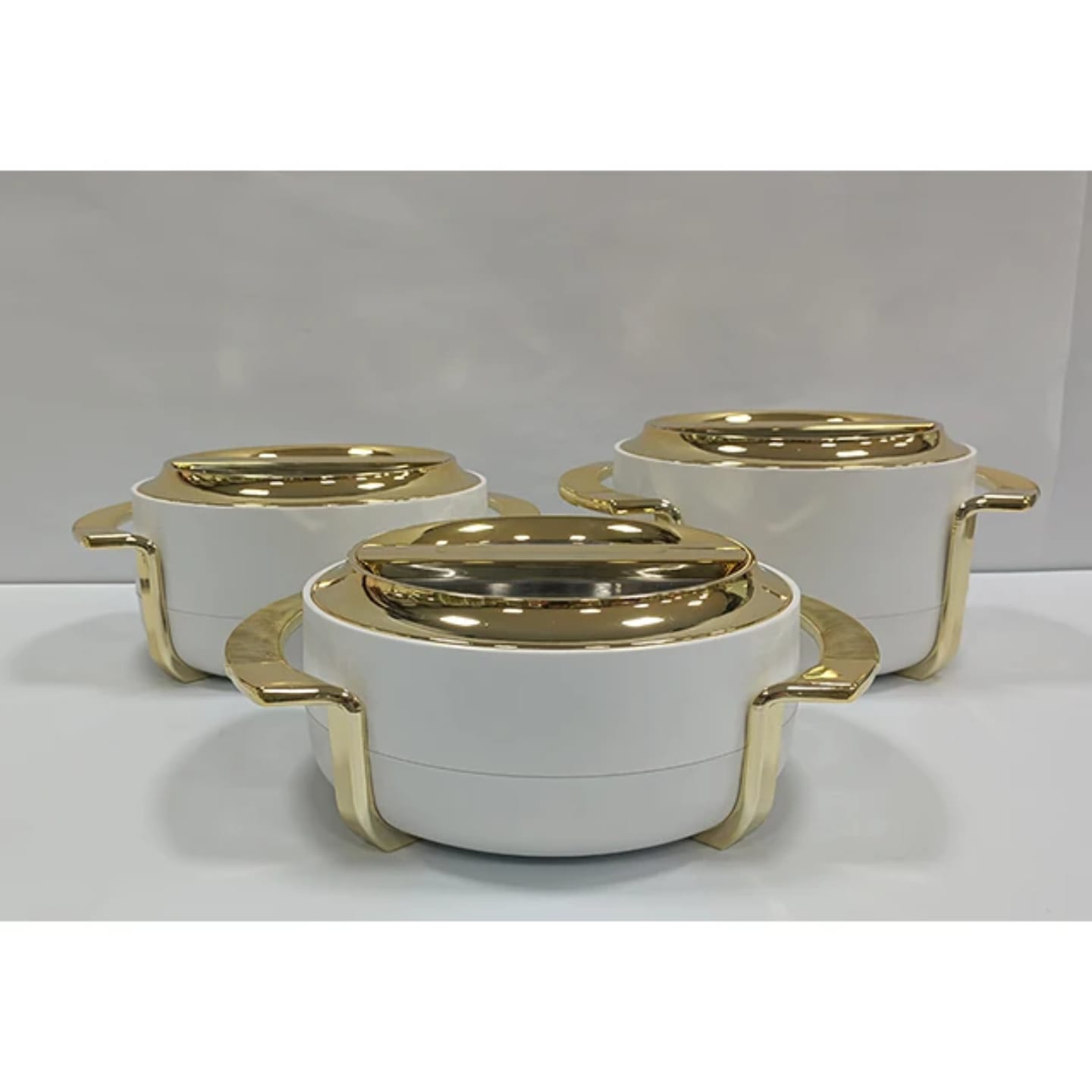 3-Piece Black & Chrome Insulated Food Warmers